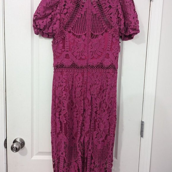 LIPSY Square Neck Puff Sleeve Midi Dress - Picture 5 of 8